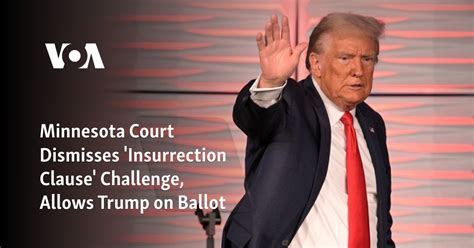 Minnesota court dismisses 'insurrection clause' challenge, allows Trump on ballot